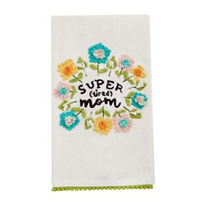super mom floral towel