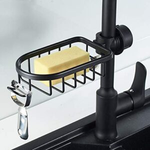 kitchen dish sponge holder faucet caddy shower rod soap basket,faucet shower rod assembled