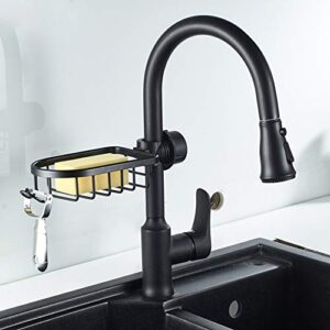 Kitchen Dish Sponge Holder Faucet Caddy Shower Rod Soap Basket,Faucet Shower Rod Assembled