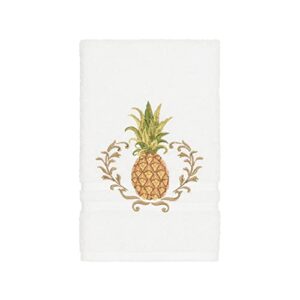 overstock authentic hotel and spa turkish cotton pineapple embroidered white hand towel