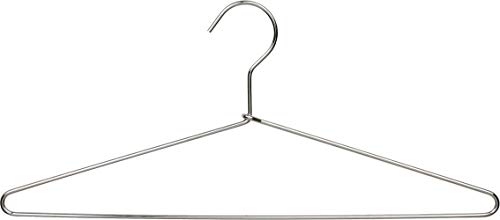 The Great American Hanger Company The American Company Slim, Box of 100 Thin and Strong Chrome Top Shirt and Pants Metal Suit Hanger