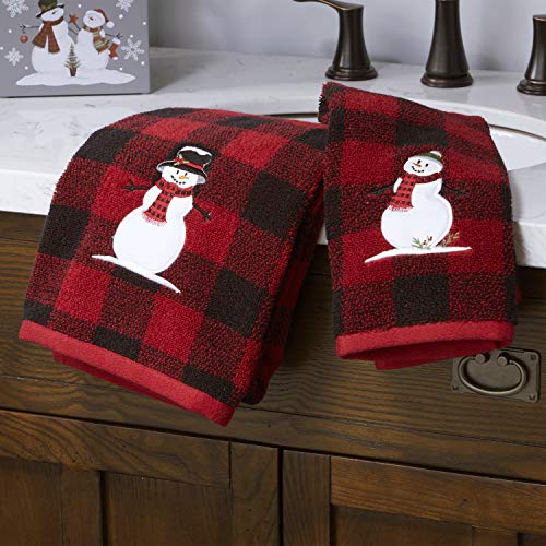 SKL Home Woodland Winter, Hand Towel Set, Red