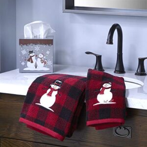 SKL Home Woodland Winter, Hand Towel Set, Red