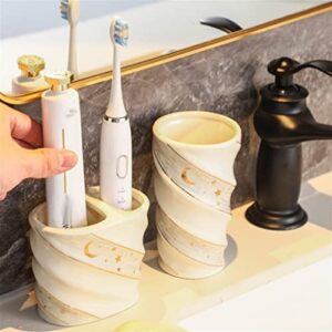 CZDYUF Bathroom Washbasin Ornaments Bathroom Five-Piece Set Toiletry Set Pieces Toothbrushing Mouthwash Cup