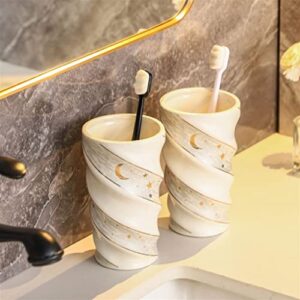 CZDYUF Bathroom Washbasin Ornaments Bathroom Five-Piece Set Toiletry Set Pieces Toothbrushing Mouthwash Cup