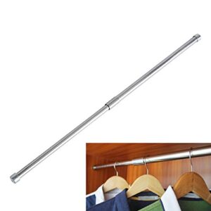 SEWACC Adjustable Closet Rod for Hanging Clothes Stainless Steel Closet Pole Closet Bar Closet Hanger Organizer Garment Storage Bar Rack 57-103 cm