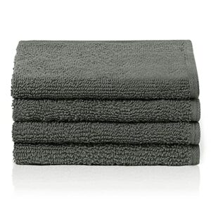 Simpli-Magic Towel Set, 2 Bath Towels, 2 Hand Towels, and 4 Washcloths (8 Piece Set), Ring Spun Cotton Highly Absorbent Towels for Bathroom, Shower Towel (Gray)