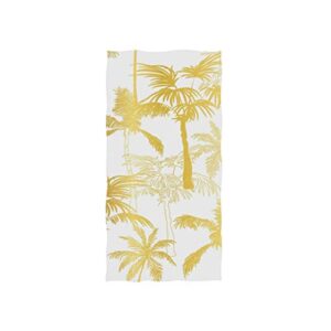 senya soft hand towels, golden palm tree tropical highly absorbent hand towels for bathroom, hand, face, gym