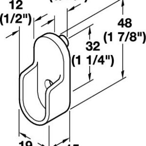 Oval Closet Rod with End Supports (MATTE BLACK - 48 inch)