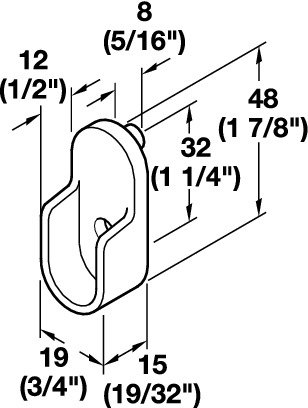 Oval Closet Rod with End Supports (MATTE BLACK - 48 inch)