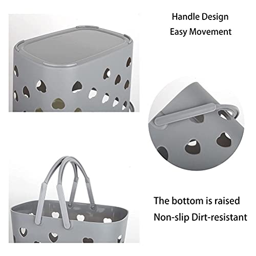 BTSEURY Storage Basket,Portable Shower Caddy Tote Plastic Storage Basket with Handle Box Organizer Bin for Bathroom