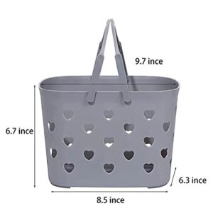 BTSEURY Storage Basket,Portable Shower Caddy Tote Plastic Storage Basket with Handle Box Organizer Bin for Bathroom