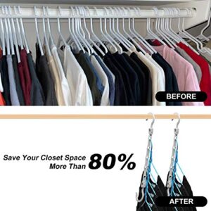 Closet Organizers and Storage,12 Pack Sturdy Closet Organizer Hanger for Heavy Clothes,Upgraded Closet Storage Space Saving Hangers,Magic Closet Organization Clothe Hanger,College Dorm Room Essentials