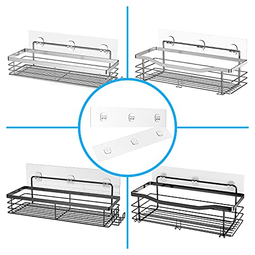 Orimade 2 Pack Shower Caddy Adhesive Replacement Sticky Wall Adhesives, 11.81 x 2.75'' (7x30cm) Pad Hook Strip Waterproof Rustproof for Shower Caddy Oraganizer Shelves, Kitchen Racks, Bathroom Storage