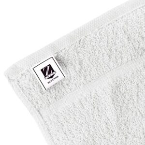 ZOYER Cotton Salon Towels - Gym Towel - Hand Towel - (24-Pack, White) Bleach Proof -16 inches x 27 inches - Ring Spun-Cotton, Maximum Softness and Absorbency, Easy Care.