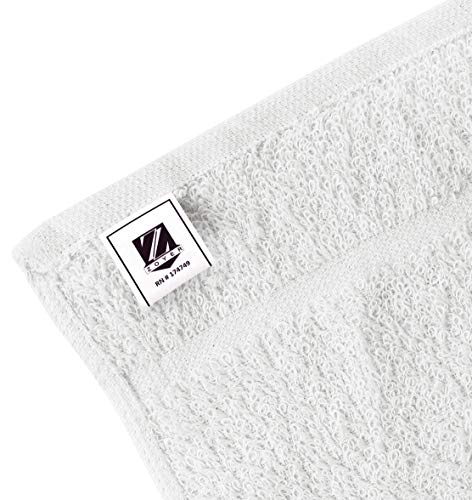 ZOYER Cotton Salon Towels - Gym Towel - Hand Towel - (24-Pack, White) Bleach Proof -16 inches x 27 inches - Ring Spun-Cotton, Maximum Softness and Absorbency, Easy Care.