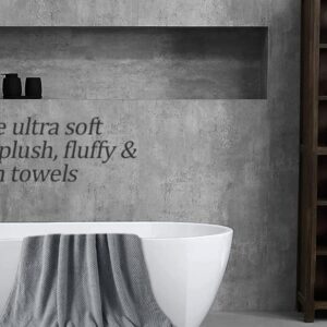 Bathroom Towel Set Dark Gray 4Pack-35x70 Towel,600GSM Ultra Soft Microfibers Bath Towel Set Large Plush Bath Sheet Towel,Highly Absorbent Quick Dry Oversized Towels Spa Hotel Luxury Shower Towels