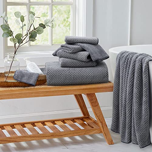 Bathroom Towel Set Dark Gray 4Pack-35x70 Towel,600GSM Ultra Soft Microfibers Bath Towel Set Large Plush Bath Sheet Towel,Highly Absorbent Quick Dry Oversized Towels Spa Hotel Luxury Shower Towels