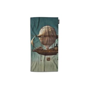 aoyego steampunk hot air balloon hand towel fantasy fabulous fairy tale stardust stars hand towels lightweight decorative 30x15 inch soft polyester-microfiber for kitchen