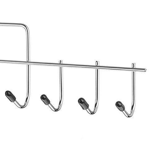 Whitmor 10 Hook Accessory, Chrome & Black Hanger, 1