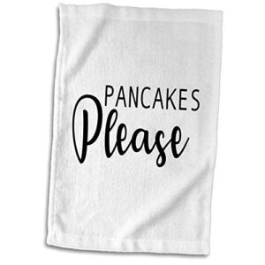 3drose tory anne collections quotes - pancakes please - towels (twl-336538-1)