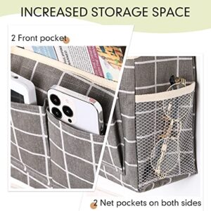 8 Pcs Wall Hanging Storage Bag Waterproof Wall Linen Organizer Wall Basket with Pocket, Wall Hanging Bag Hanging Closet Organizer with 8 Pieces Sticky Hooks for Bedroom Bathroom Kitchen Dormitory