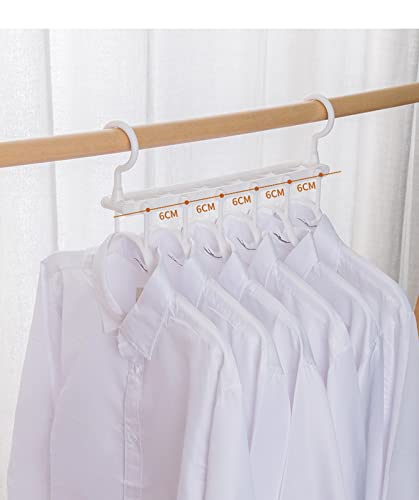 Multifunctional Cloth Hanger Space Saving, 6 pcs One Set to Save Your Space and Traceless Cloth Hanger with Heavy Duty Quality Hanger