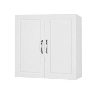 haotian frg231-w, white kitchen bathroom wall cabinet, garage or laundry room wall storage cabinet, white stipple, linen tower bath cabinet, cabinet with shelf