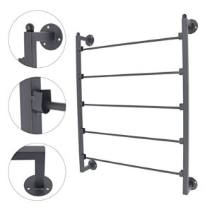 Wall Mount Scarf Display Stand, Metal Scarf Rack Stand Organizer Tie Organizer Hanger Holder for Clothing Store and Home 23.6 x 3.9 x 29.5 Inch, Gdrasuya10 (Black)