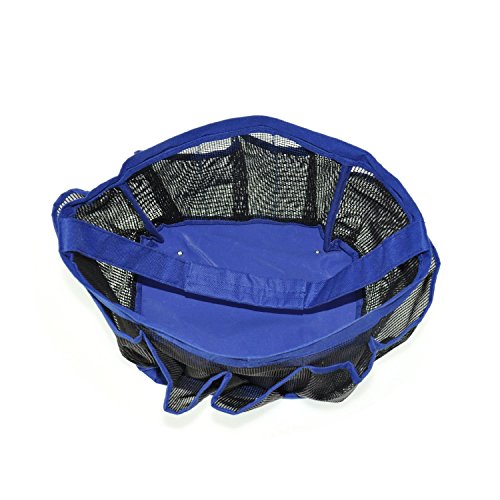 eoocvt Mesh Shower Caddy, 8 Pockets Quick Dry Hanging Toiletry Tote Bag for Bathroom Shower Organizer Accessories (Blue)