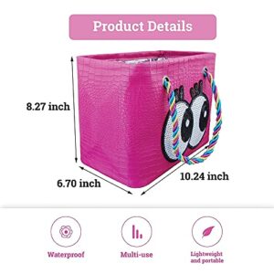 Shower Caddy Portable Folding Utility, Shower tote bag clear, for College Dorm Room Essentials Beach Caddy Tote Bag with Mesh Bottom Handles (Pink)