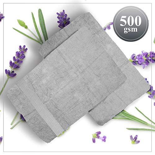 LANE LINEN Bath Sheets Bathroom Towel Set- 4 Pack 100% Cotton Extra Large Bath Towels, Grey Oversized Bath Towels, Bath Towels, Shower Towels Bath Towel Sets for Bathroom - 35x66