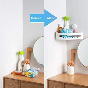 TAILI Bathroom & Kitchen Suction Cup Storage Basket Set Pack of 2 Wall Mounted Organizer for Shampoo,Soap, Conditioner, Shower Caddy Drill-Free with Vacuum Suction Cup for Kitchen & Bathroom