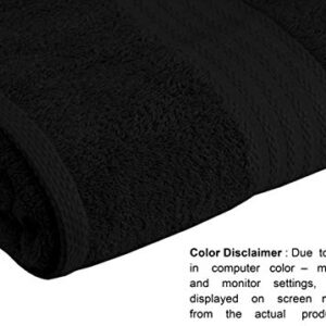 GLAMBURG Premium Cotton Oversized 2 Pack Bath Sheet 35x70-100% Pure Cotton - Ideal for Everyday use - Ultra Soft & Highly Absorbent - Machine Washable - Black