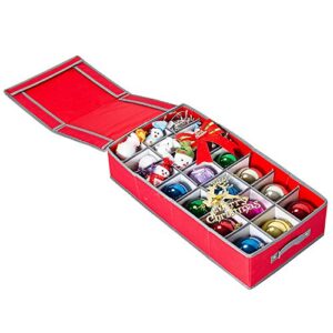 nGenius Under-The-Bed Christmas Ornament Storage Box for 21 Ornaments