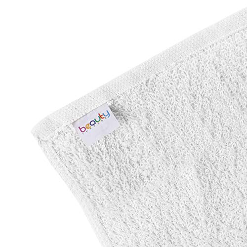 American Terry Mills 100% Cotton Economy Salon Towels Gym Towels Hand Towel, Maximum Softness, Absorbency & Durability, (15" L x 25" W 2.25Lbs/Doz, White, 24 Piece