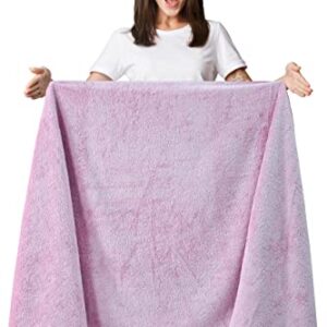 TEXTILOM 100% Turkish Cotton Oversized Luxury Bath Sheets, Jumbo & Extra Large Bath Towels Sheet for Bathroom and Shower with Maximum Softness & Absorbent (40 x 80 inches)- Lilac