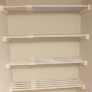 EZ Shelf - DIY Expandable Linen Closet Kit - Four 28"-48" Expandable Shelves - White