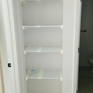 EZ Shelf - DIY Expandable Linen Closet Kit - Four 28"-48" Expandable Shelves - White