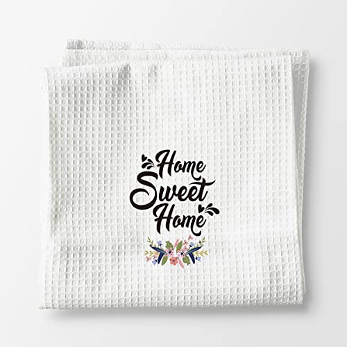 Home Sweet Home Flowers Tea Towel Kitchen Towels Dishcloths Hand Towels,Housewarming Towels Kitchen Towels Dish Towels Hand Towels,Gifts for New House New Apartment Women Men Families