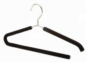 only hangers foam padded black suit hanger - pack of (10)