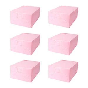 hemoton 6pcs pink shoe boxes stackable shoe storage organizer drawer type shoe container cabinet for entryway hallway living room 31x21.5x12.5cm