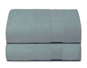 belizzi home premium cotton oversized 2 pack bath sheet 35x70 - 100% pure cotton - ideal for everyday use - ultra soft & highly absorbent - machine washable - jade