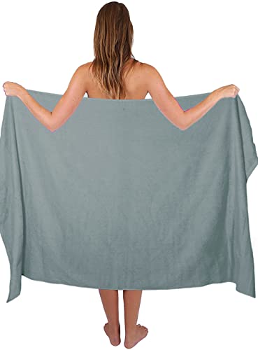 Belizzi Home Premium Cotton Oversized 2 Pack Bath Sheet 35x70 - 100% Pure Cotton - Ideal for Everyday use - Ultra Soft & Highly Absorbent - Machine Washable - Jade