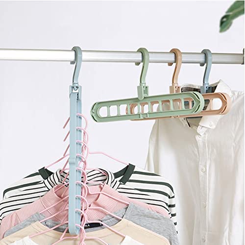 8pcs Magic Hanger Connector Multi-Functional Horizontal and Vertical Hanging Clothes 9 Jack 360 Degree Rotation New Space-Saving Hanger Stacking Easy Storage of Heavy Clothing