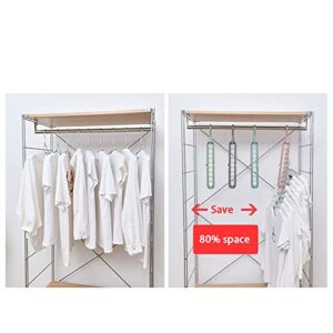 8pcs Magic Hanger Connector Multi-Functional Horizontal and Vertical Hanging Clothes 9 Jack 360 Degree Rotation New Space-Saving Hanger Stacking Easy Storage of Heavy Clothing