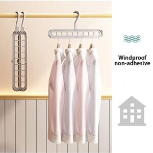 8pcs Magic Hanger Connector Multi-Functional Horizontal and Vertical Hanging Clothes 9 Jack 360 Degree Rotation New Space-Saving Hanger Stacking Easy Storage of Heavy Clothing