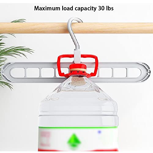 8pcs Magic Hanger Connector Multi-Functional Horizontal and Vertical Hanging Clothes 9 Jack 360 Degree Rotation New Space-Saving Hanger Stacking Easy Storage of Heavy Clothing