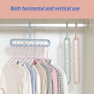 8pcs Magic Hanger Connector Multi-Functional Horizontal and Vertical Hanging Clothes 9 Jack 360 Degree Rotation New Space-Saving Hanger Stacking Easy Storage of Heavy Clothing