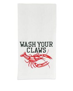 crawfish funny kitchen towel wash your claws
